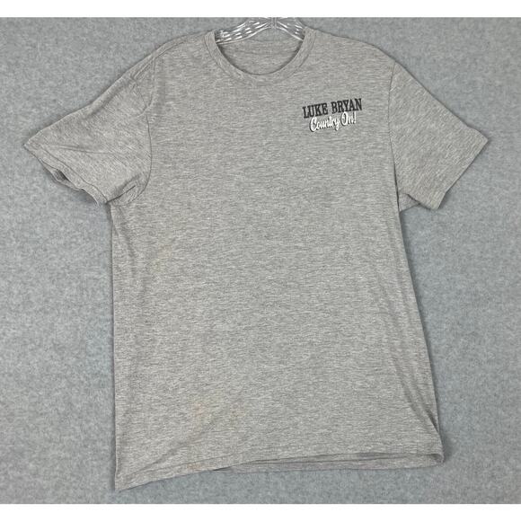 Luke Bryan Country On! Music T Shirt Size S‎ Grey - Picture 1 of 4